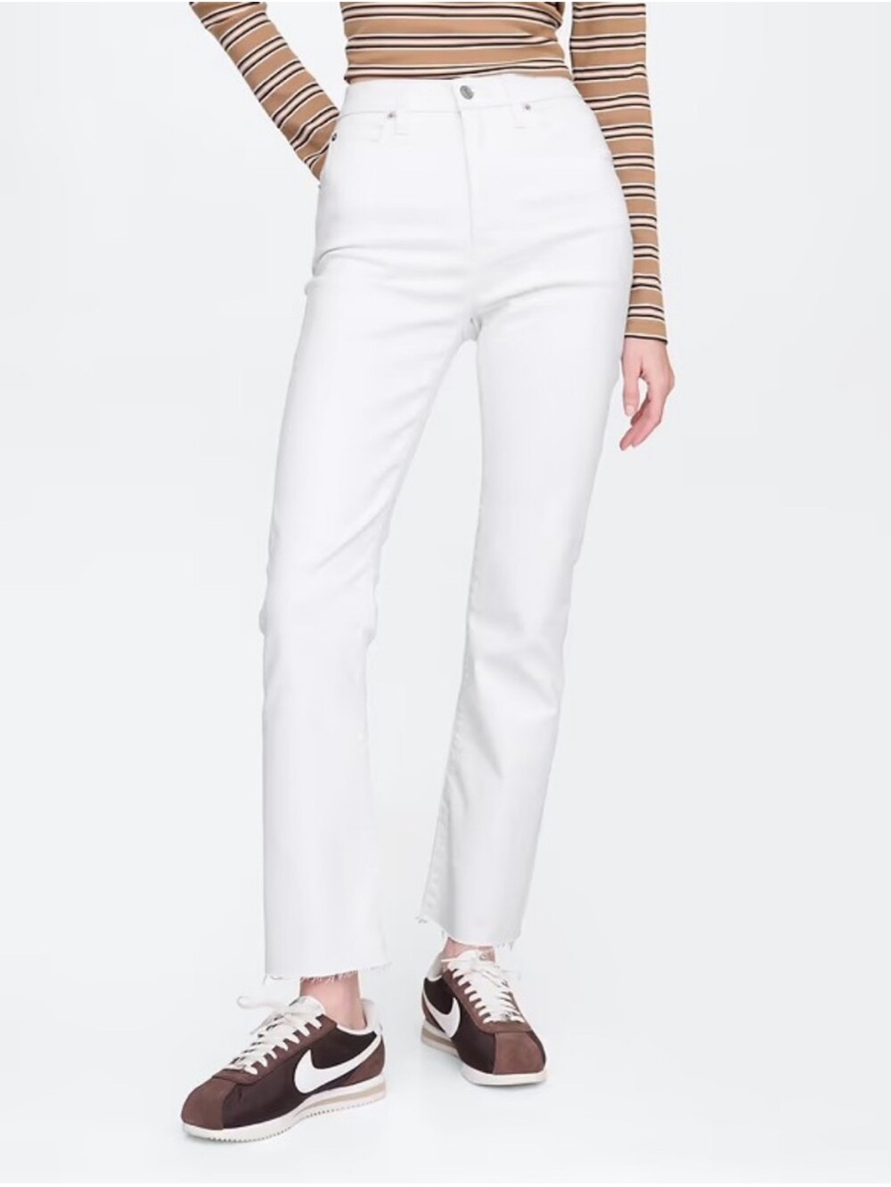 GAP NWT High Rise Kick Flare Ankle Jeans Size 29 in Optic White